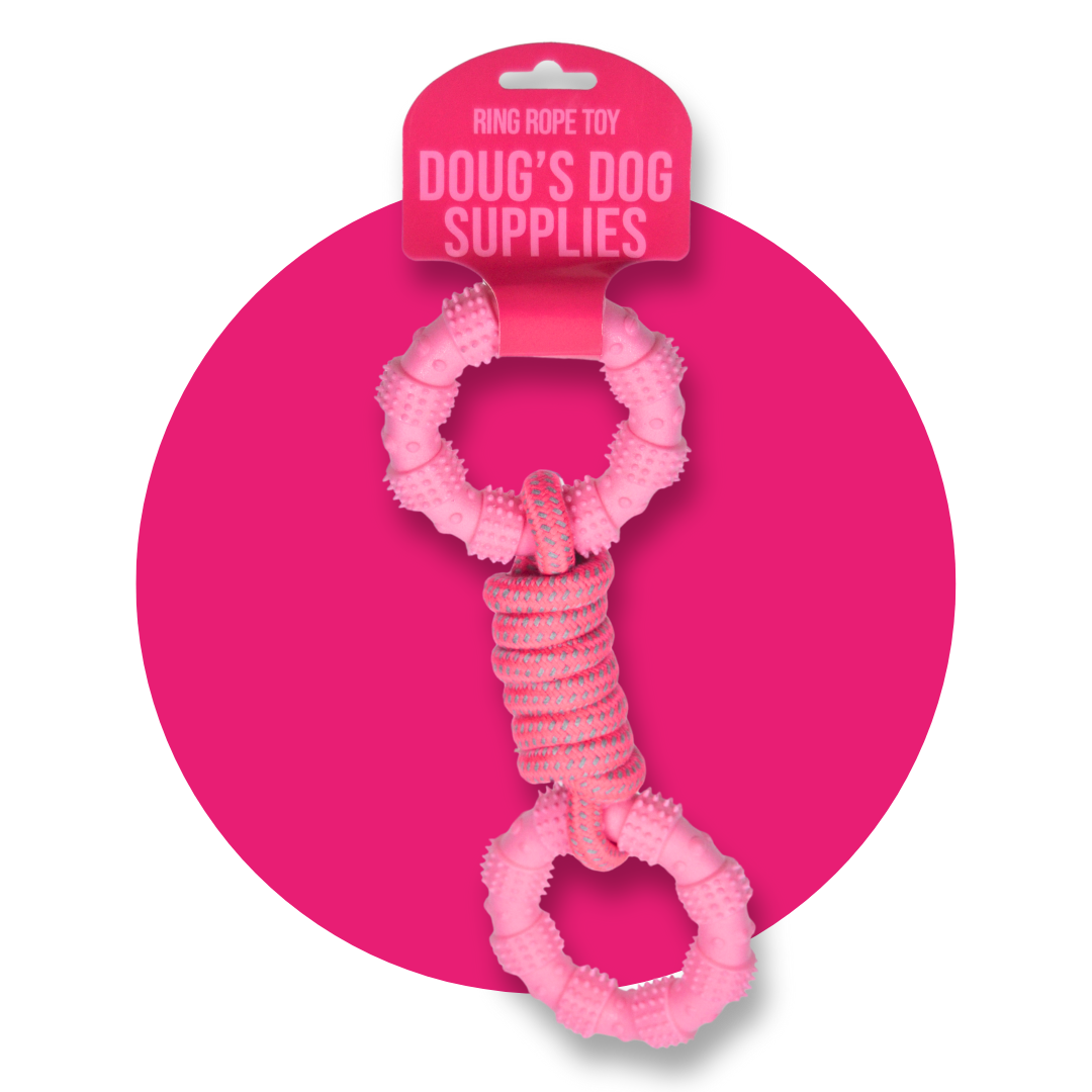 Pink Ring Rope Toy Doug's Dog Supplies