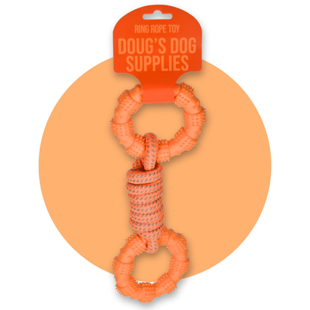 Orange Ring Rope Toy Doug's Dog Supplies